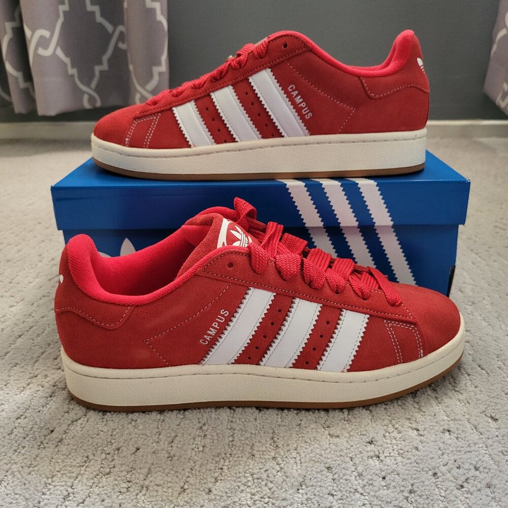 Size 12 - Adidas Campus 00s Better Scarlet Cloud White - H03474 - AUTHENTIC NEW!